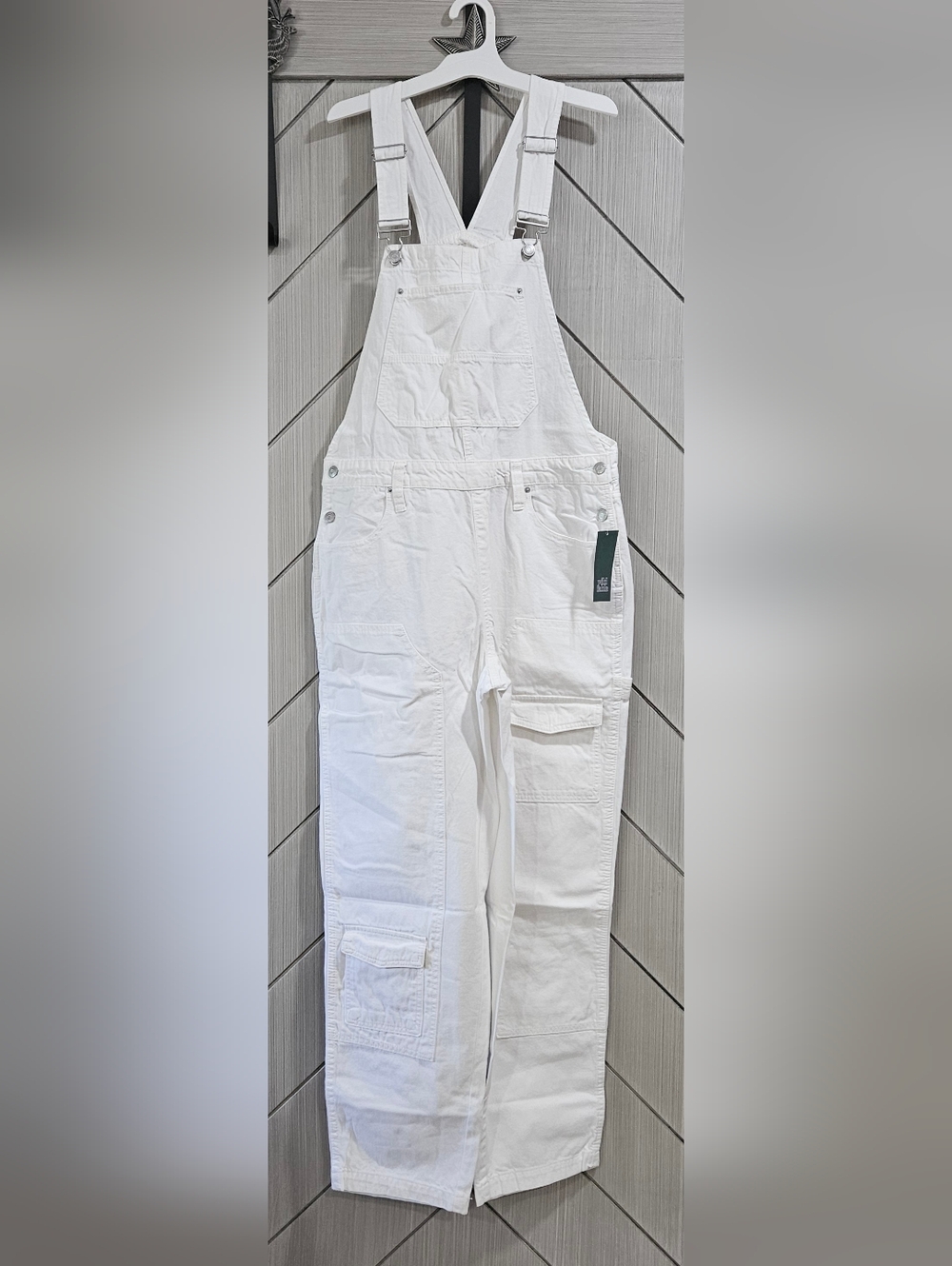 wild fable White Women's Cargo Overalls